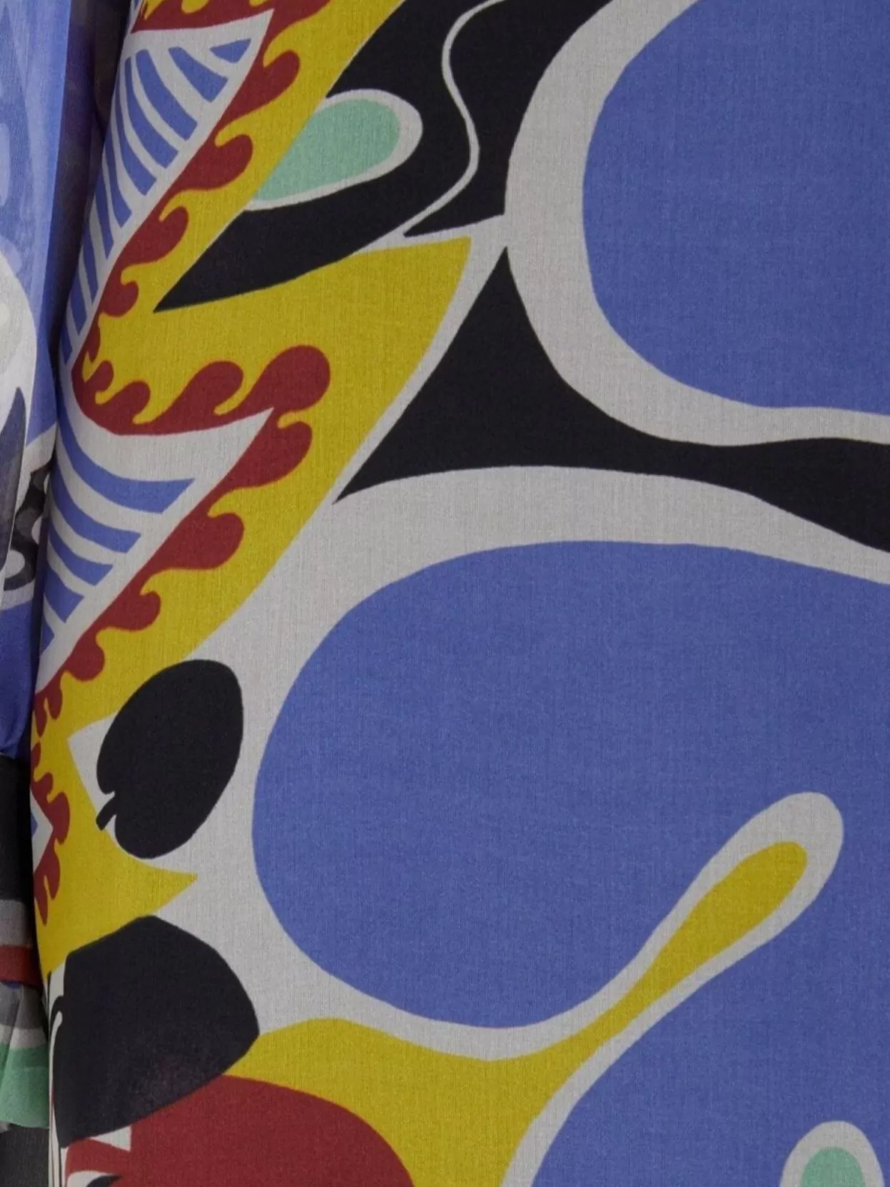 Moschino Short Silk Chiffon Dress With Abstract Print