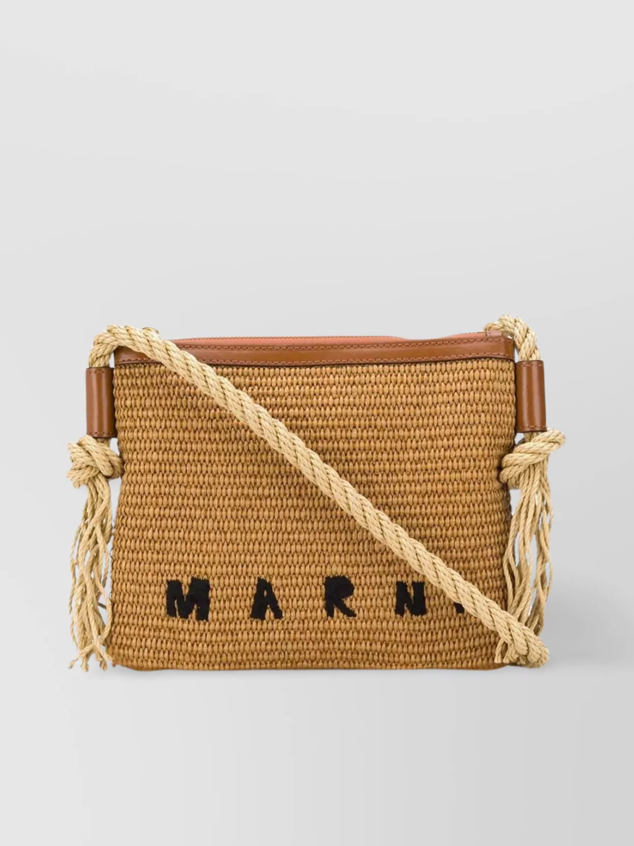 Shop Marni Textured Woven Summer Bag In Cream