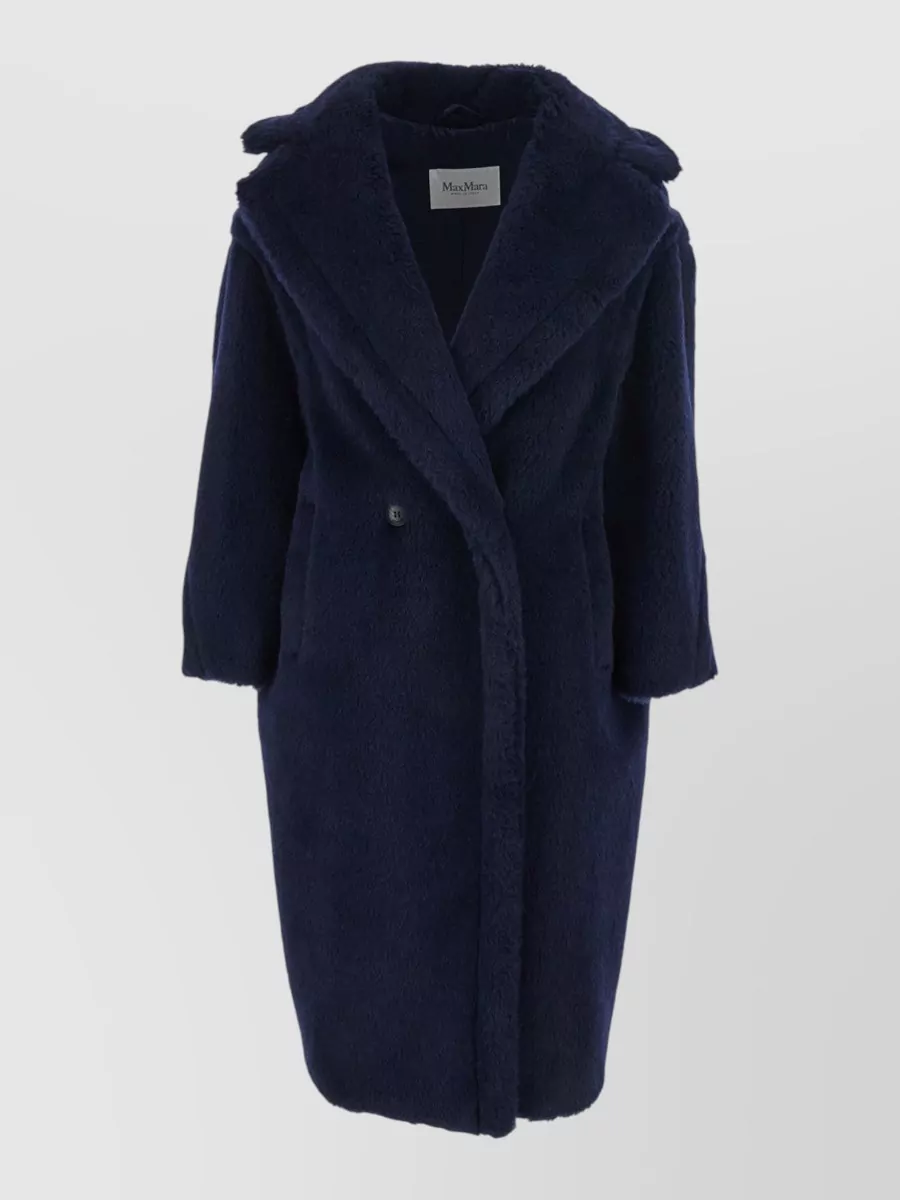 Max Mara Alpaca Virgin Wool Silk Oversized Double-Breasted Coat