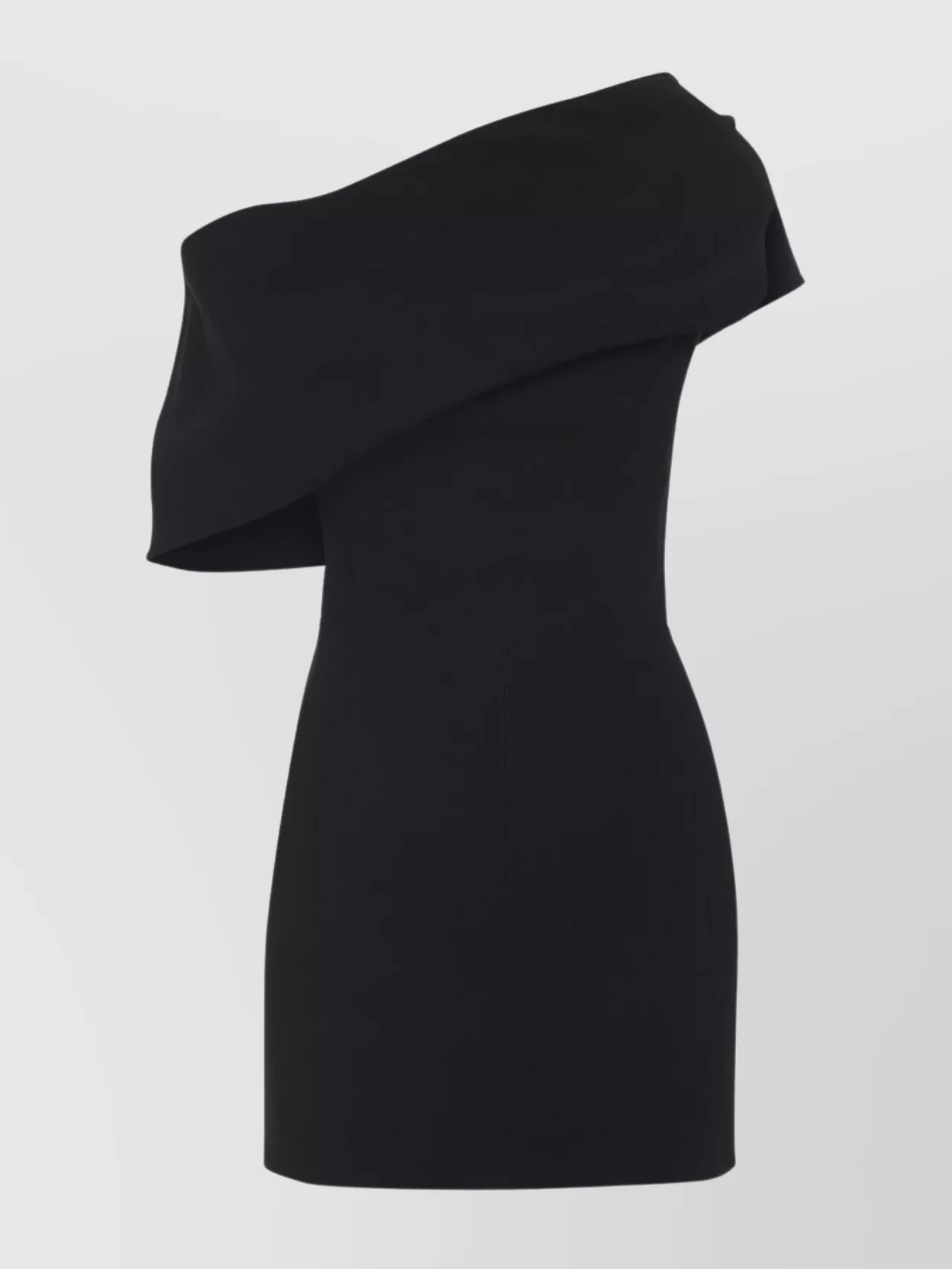 Jacquemus One Shoulder Mini Dress With Asymmetric Neckline