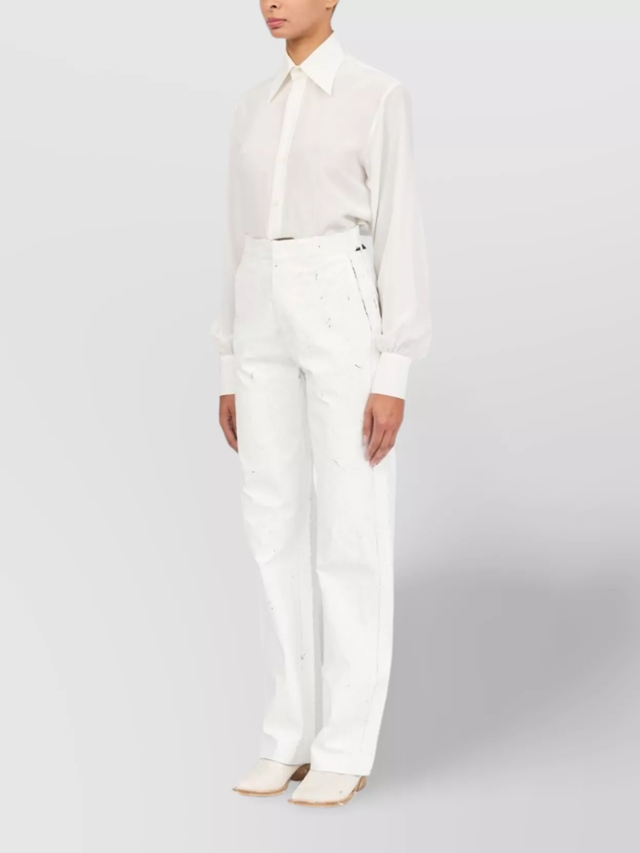 Mm6 Maison Margiela High Waist Straight Leg Trousers