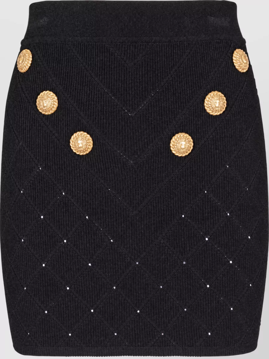 Balmain Knit Fitted Skirt