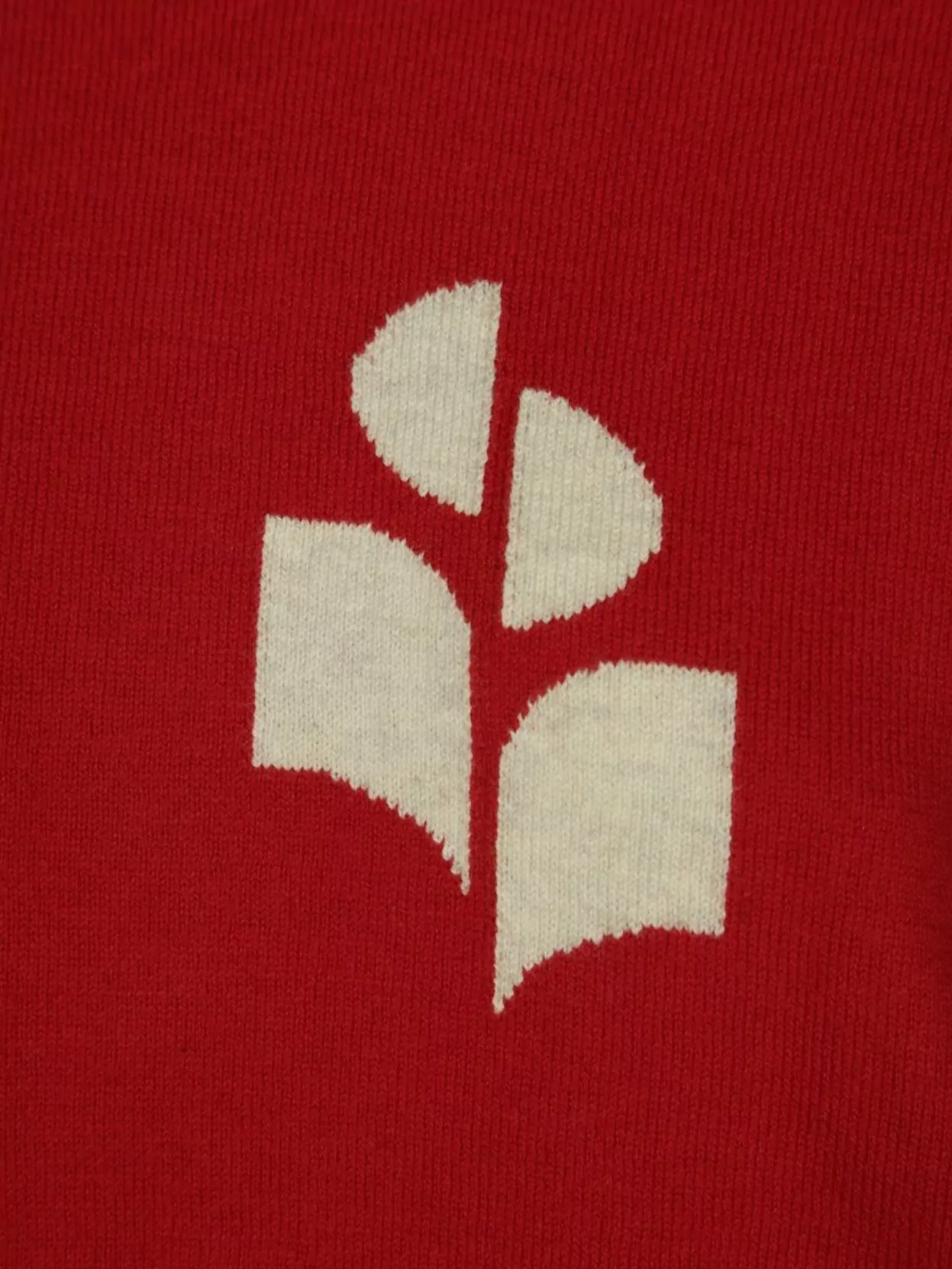 Isabel Marant Étoile Womens Poppy Red Round-knit Knitted Cotton And Wool-blend Jumper