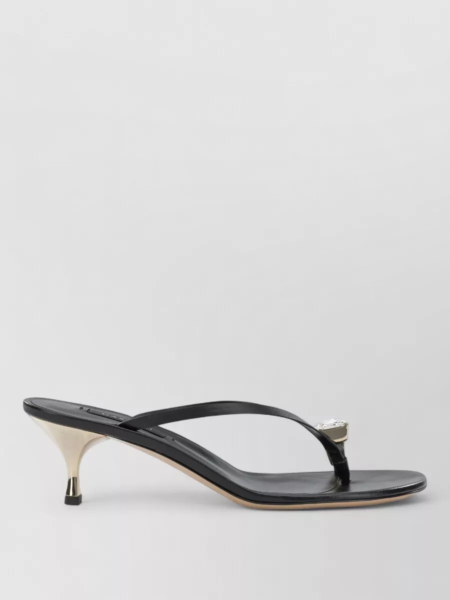 Casadei Leather Thong-Heel Sandals