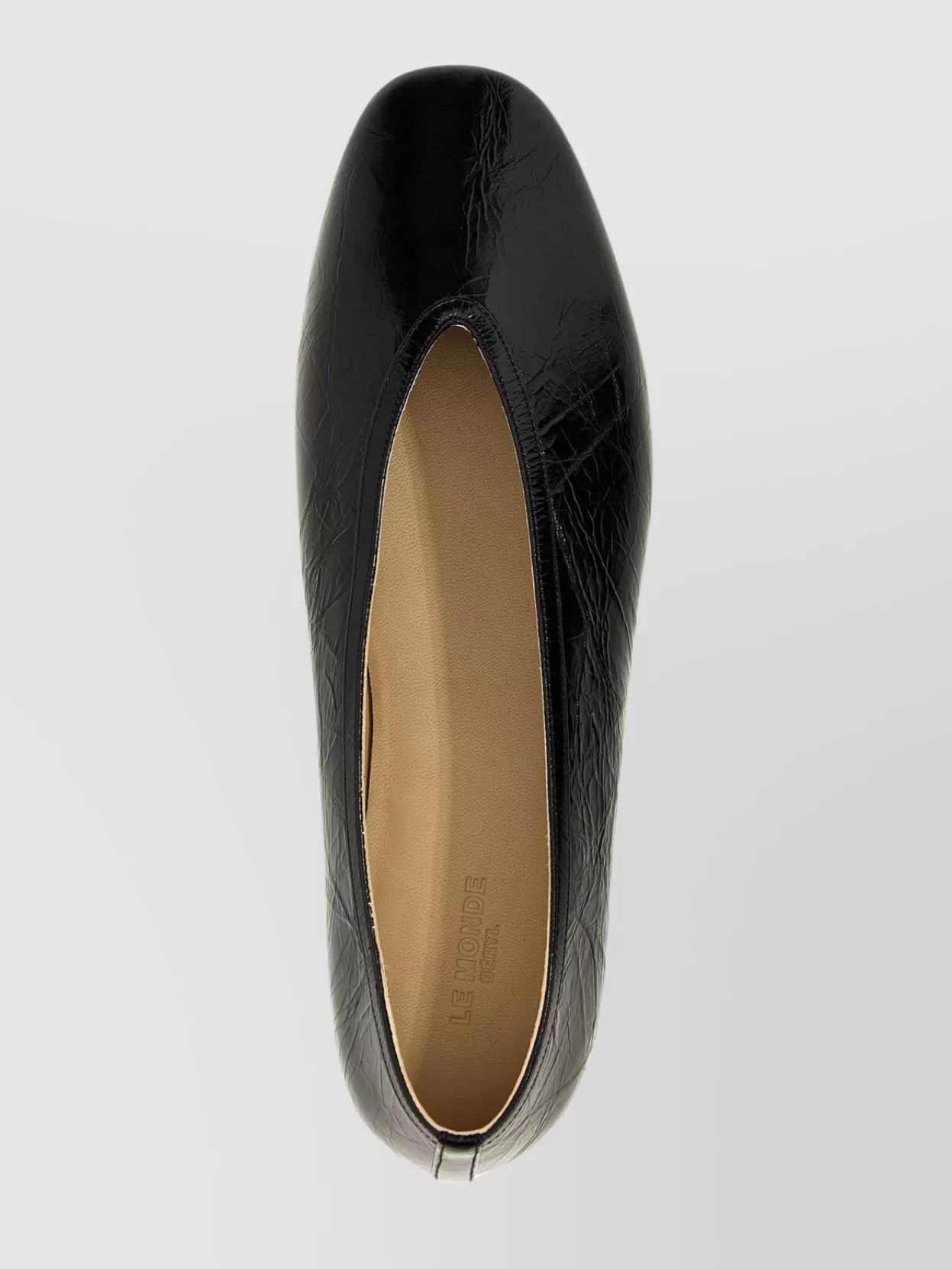 LE MONDE BERYL 'LUNAR' ROUND TOE TEXTURED BALLET FLATS