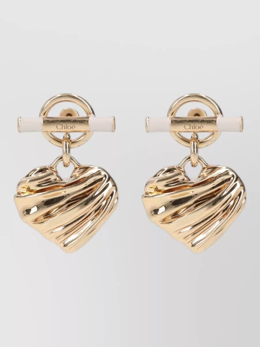 Chloé brass hoop earrings