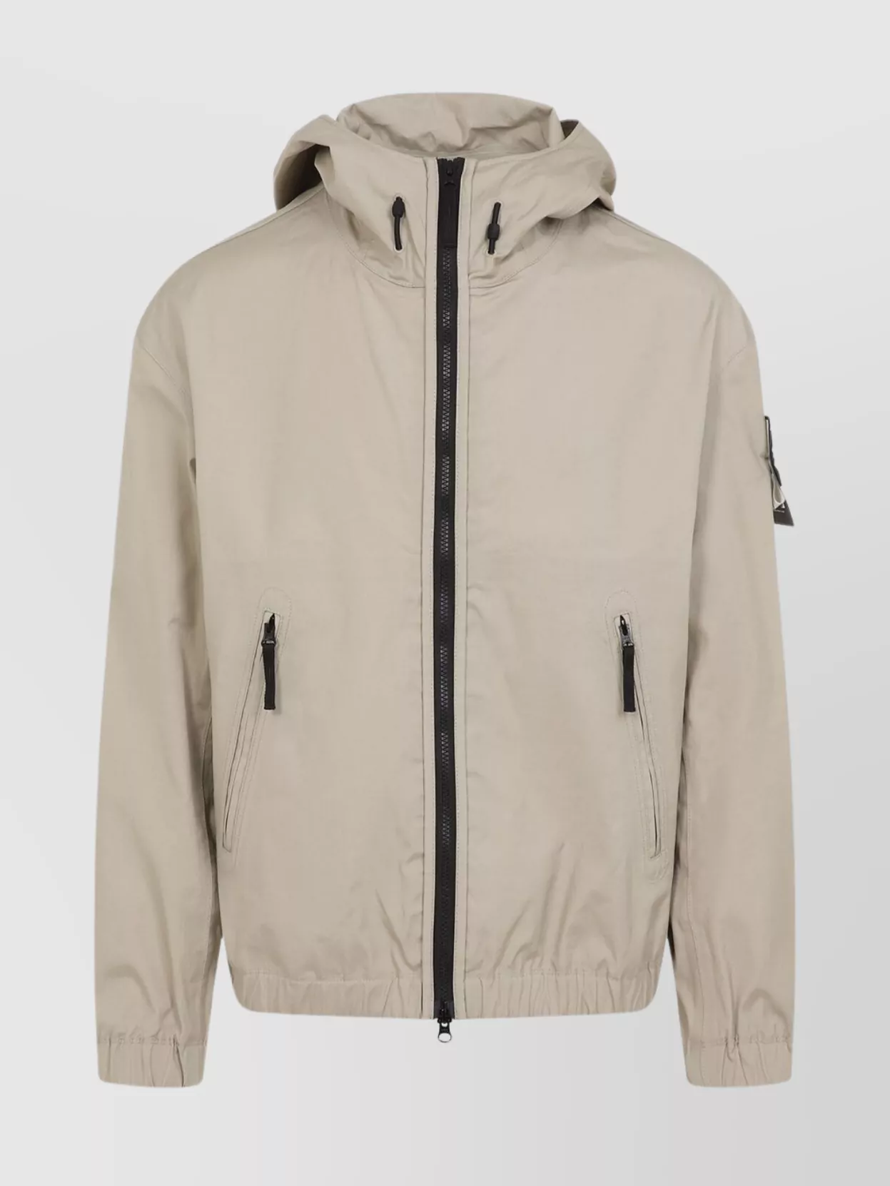 Stone Island Cotton Hooded Jacket Zip Pockets