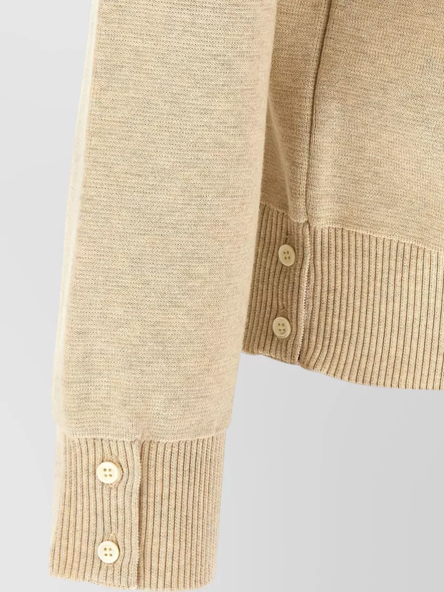 Thom Browne Signature Stripe Crew Neck Knit Sweater