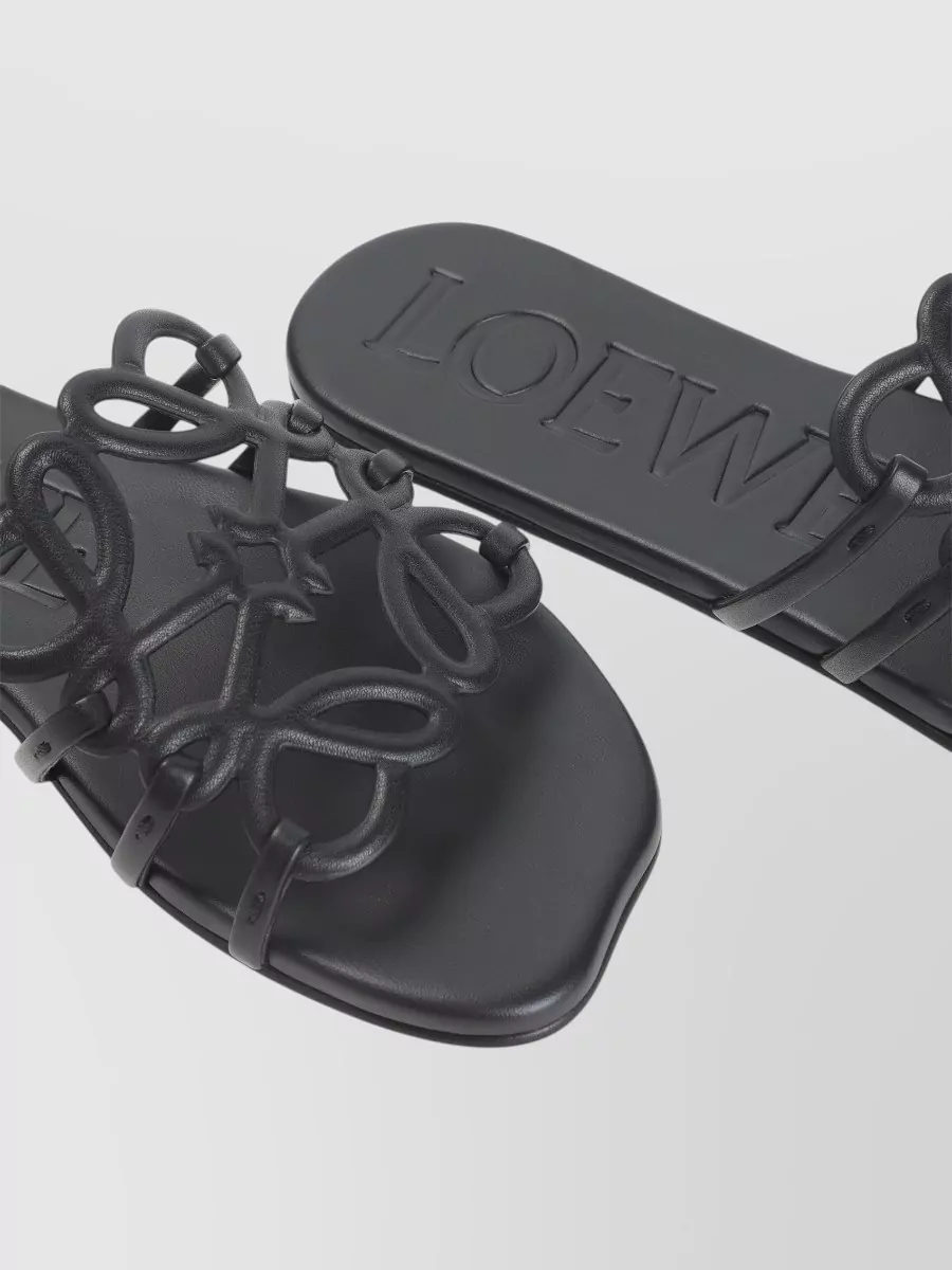Loewe Leather Petal Slides