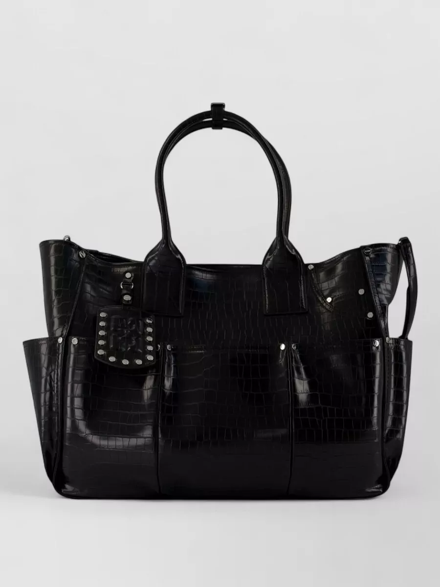 Ganni Cabas Leather Tote Bag