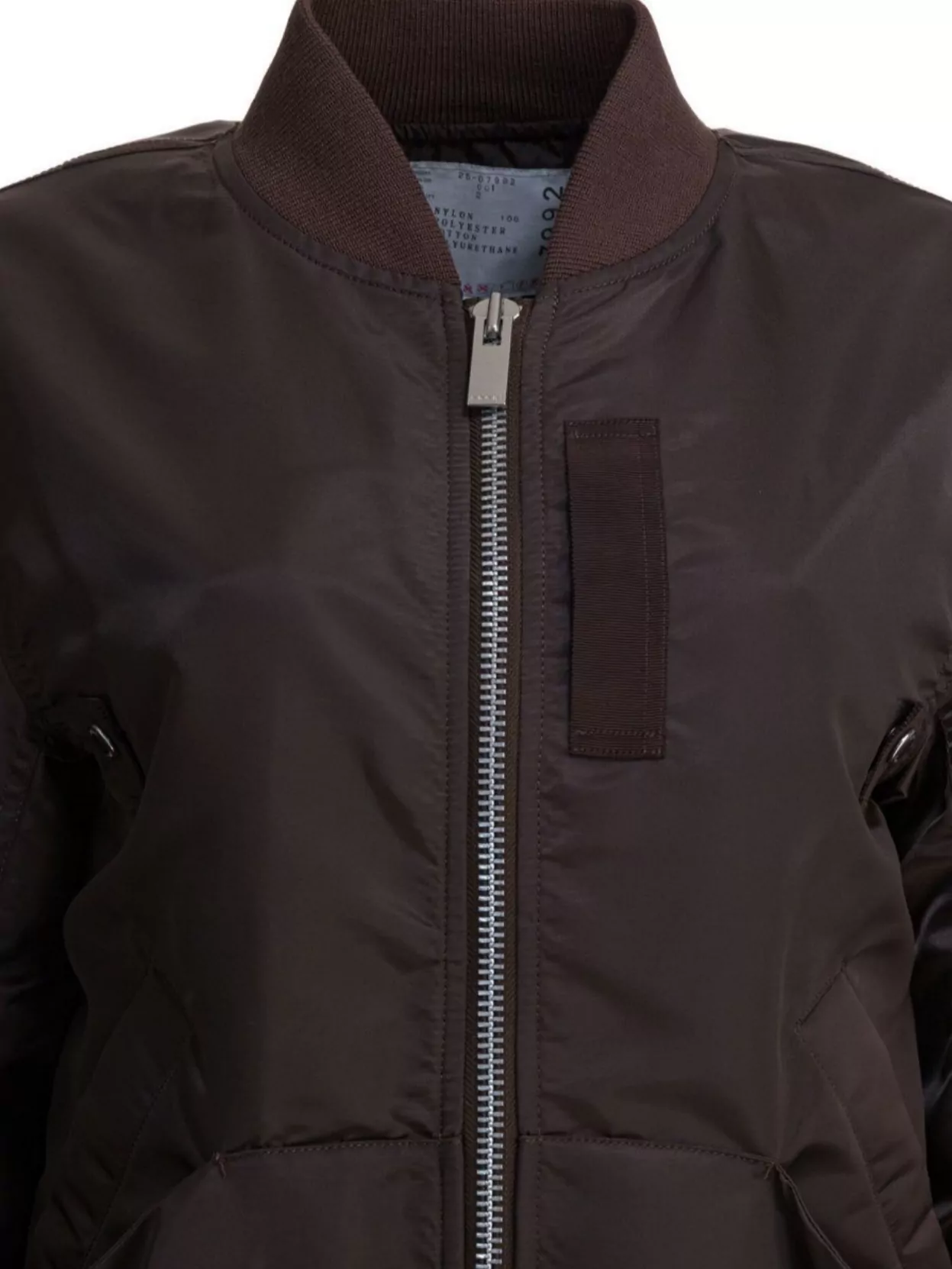 Sacai Ribbed Bomber Jacket With Side And Sleeve Pockets