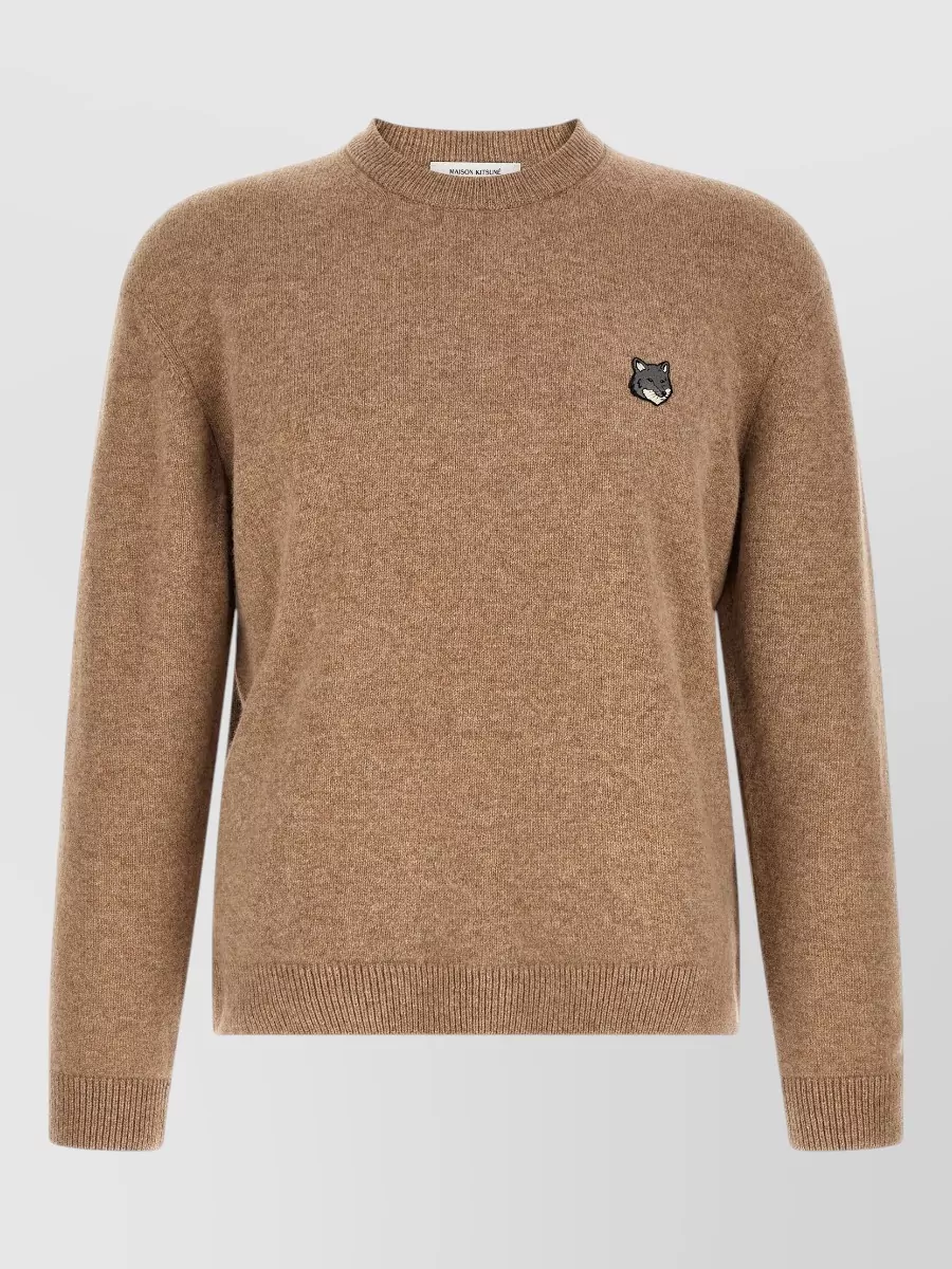 Maison Kitsuné wool ribbed crew neck sweater