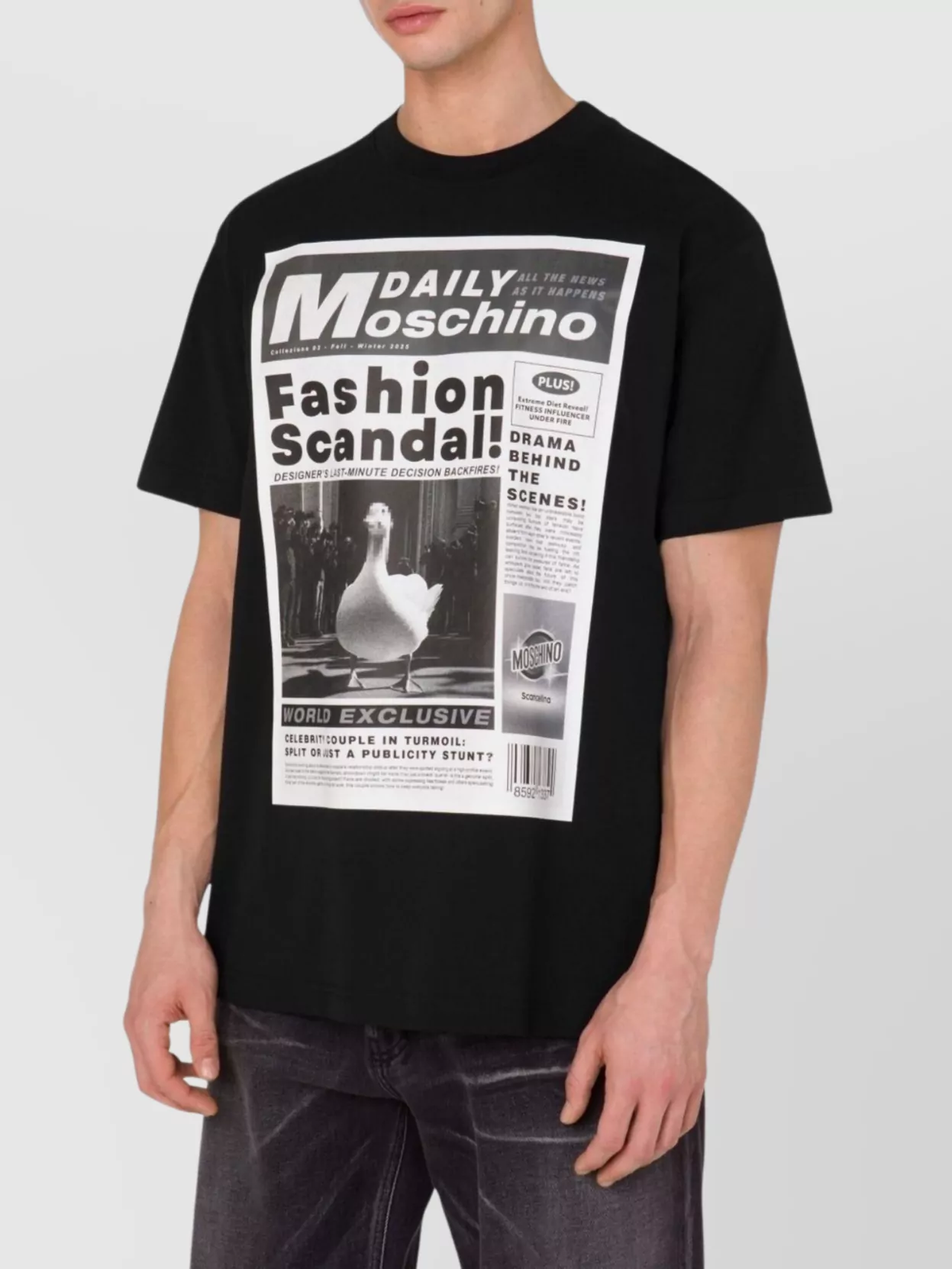 Moschino Crew Neck Graphic Print T-Shirt