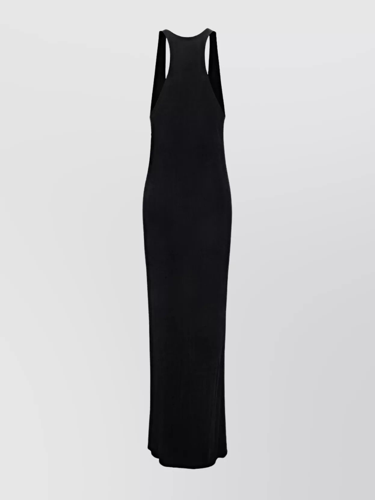 Saint Laurent Fitted Slim Long Dress With Olympic Neckline