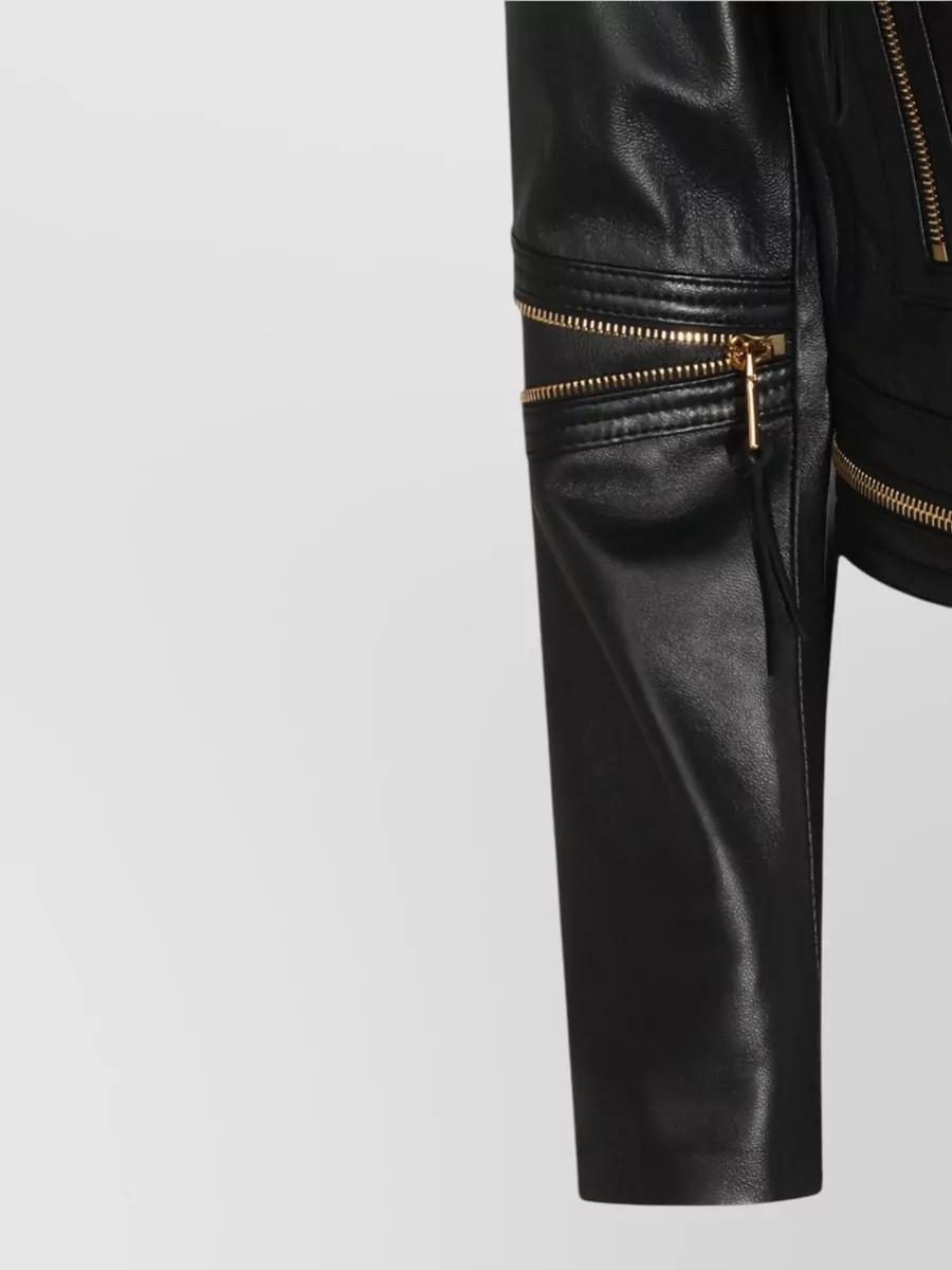 Elisabetta Franchi Leather Biker Jacket