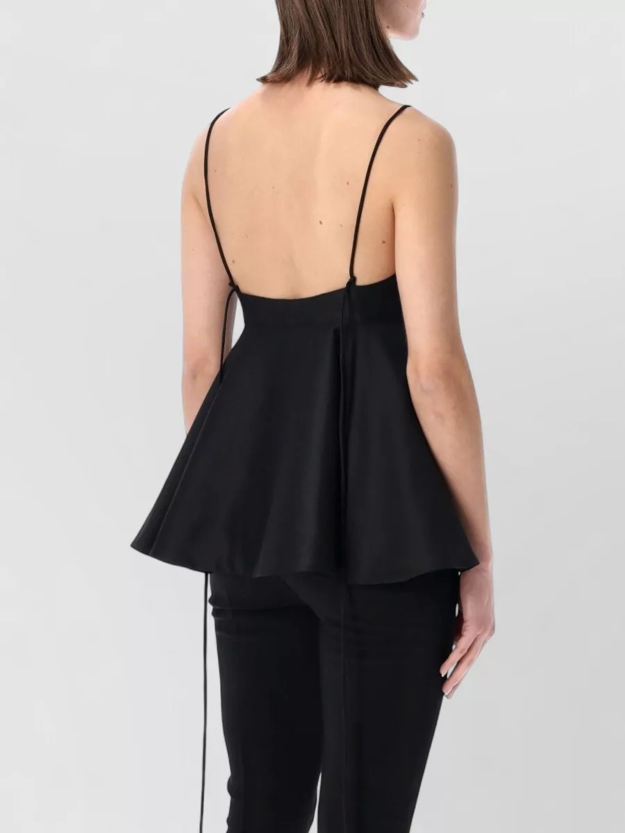 Róhe Silk-Blend Sleeveless Bustier Top