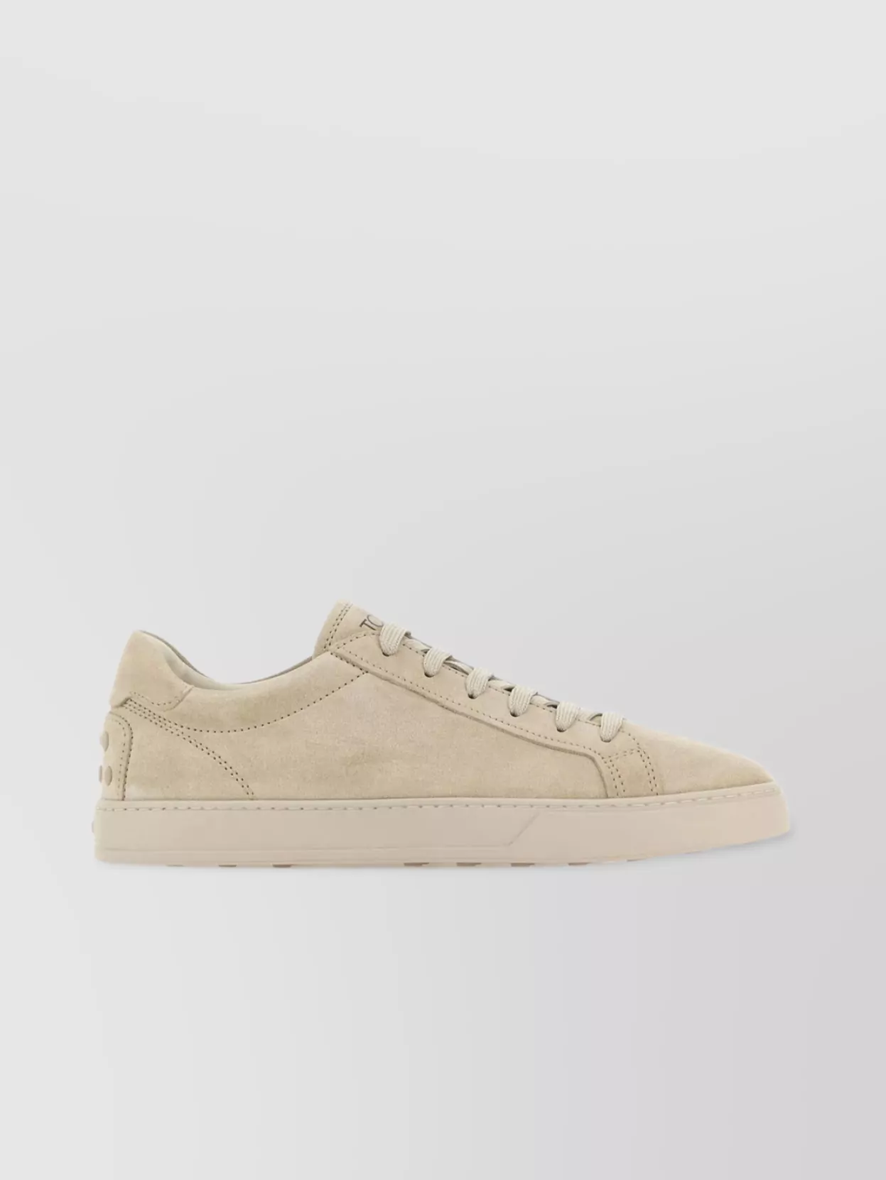 Shop Tod's Textured Sole Suede Sneakers In Cream