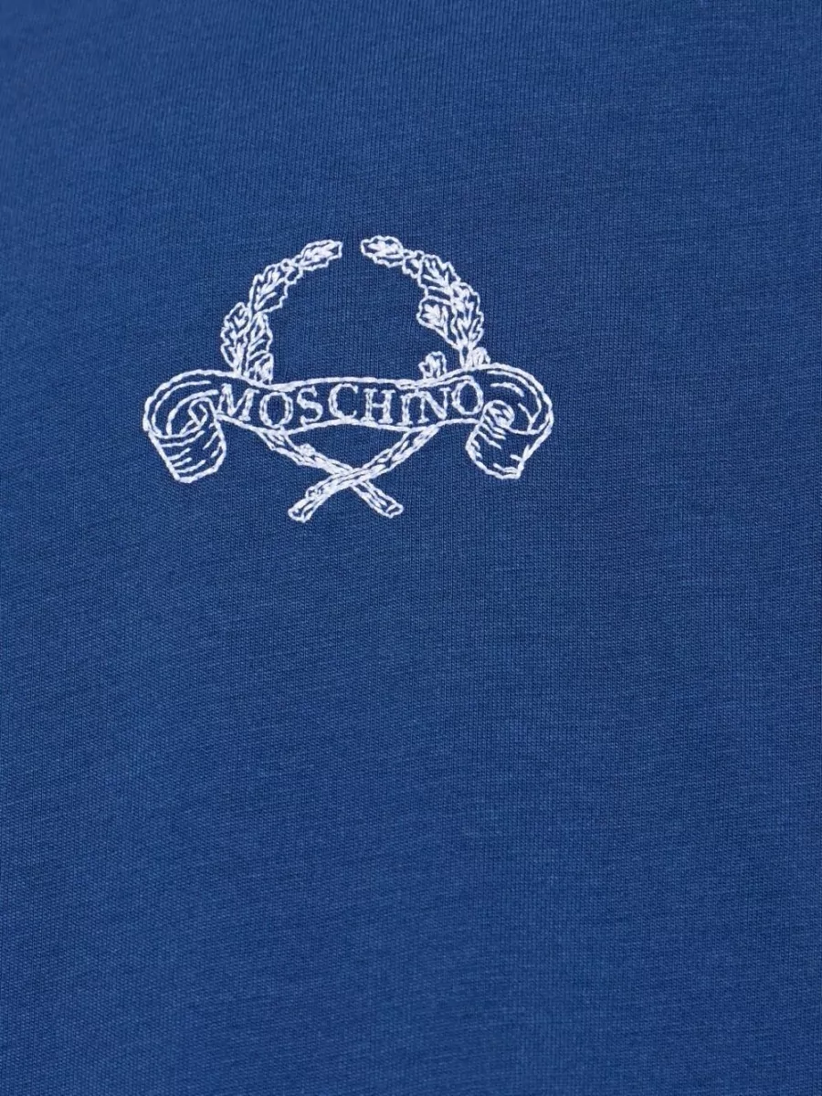 Moschino Crew Neck Nylon Silk Short Sleeve Top