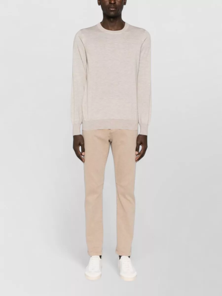 Brunello Cucinelli Wool Cashmere Crew Neck Knit Sweater