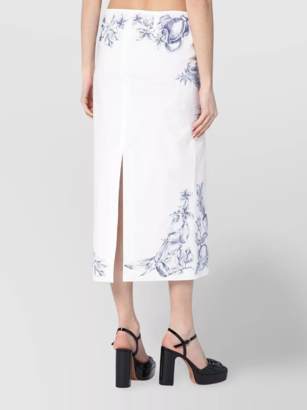 Moschino Olivia Poplin Skirt In White