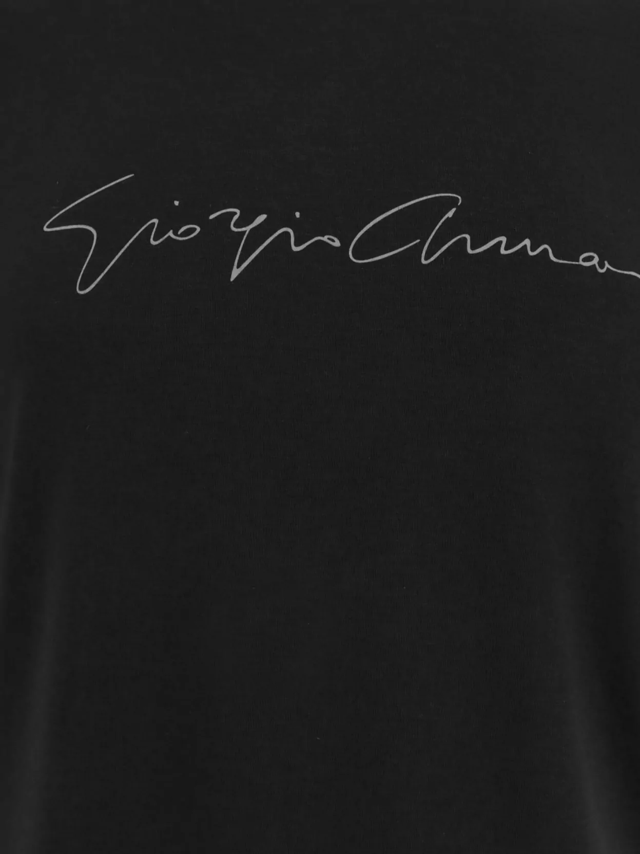 Giorgio Armani Mens Black Beauty Embroidered-logo Crewneck Cotton T-shirt