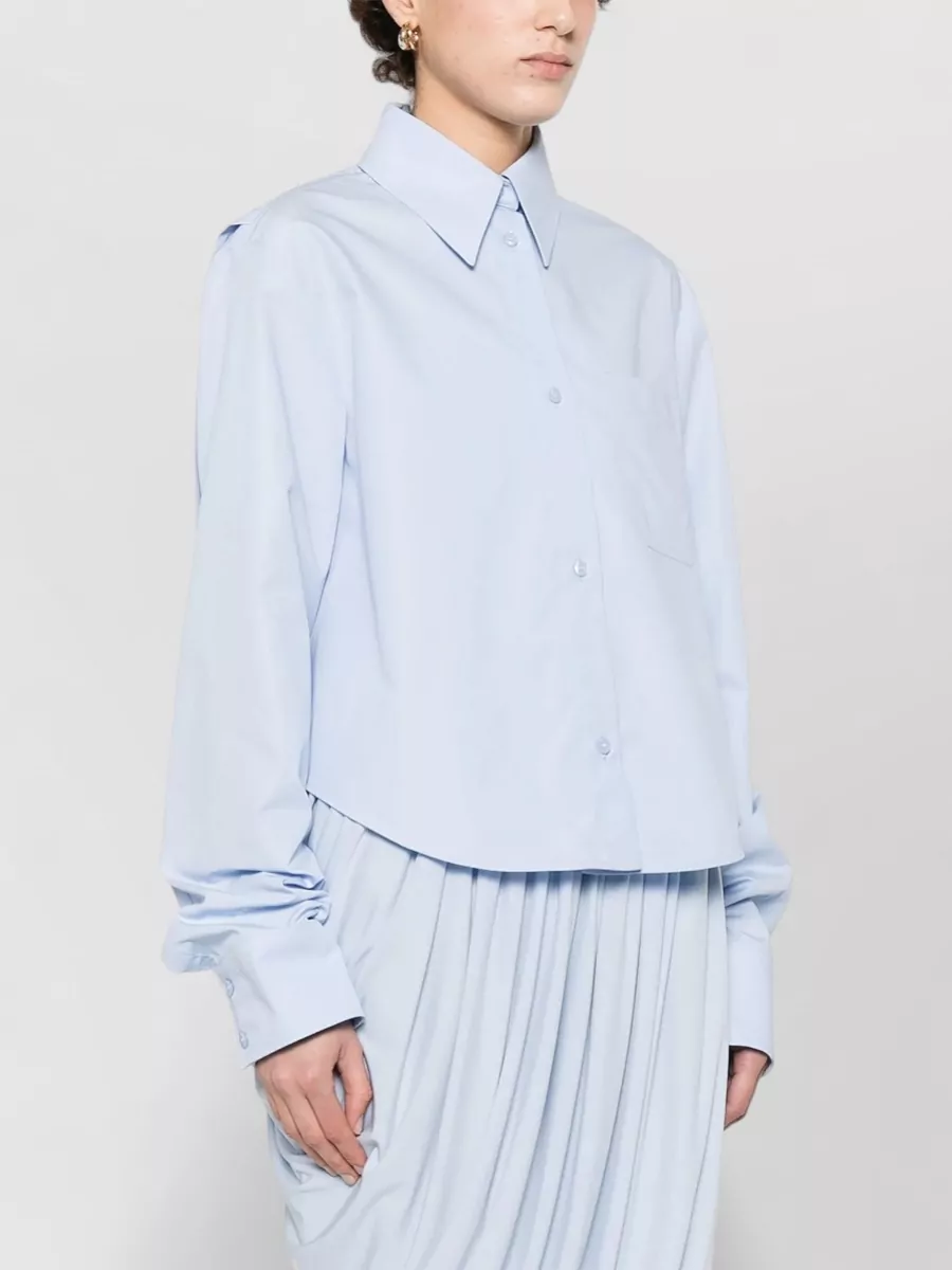 Sportmax Cotton Cropped Shirt