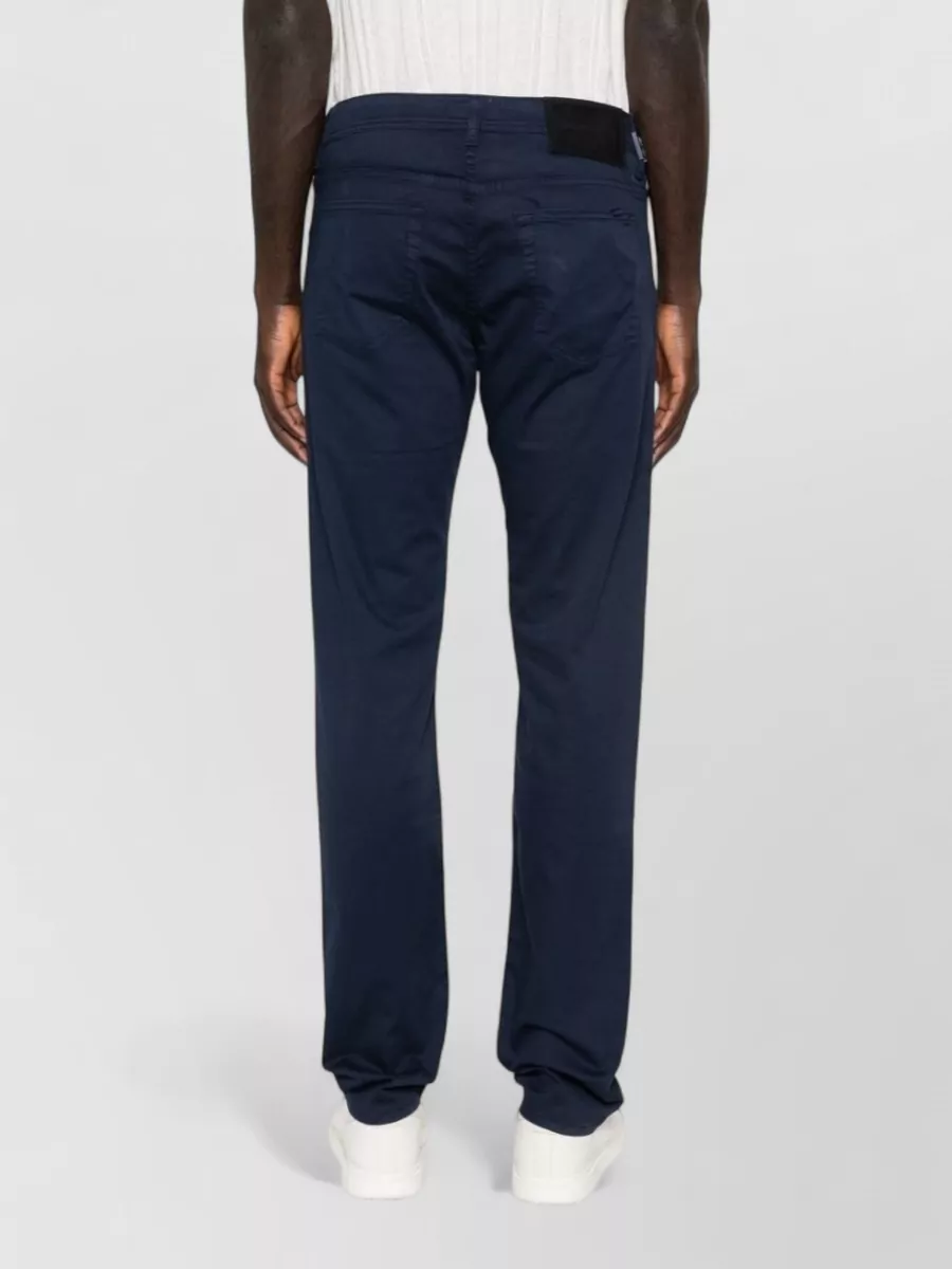 Jacob Cohen Straight Leg Trousers Belt Loops Front Back Pockets