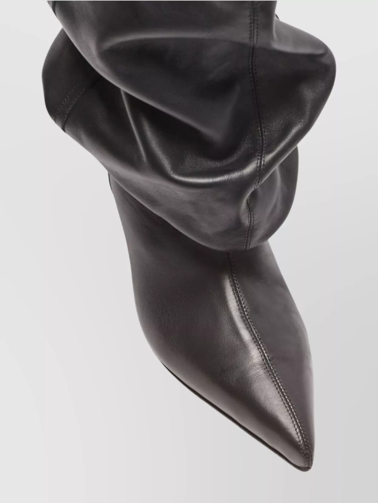 Balmain Slouchy Wedge Heel Pointed Toe Boots