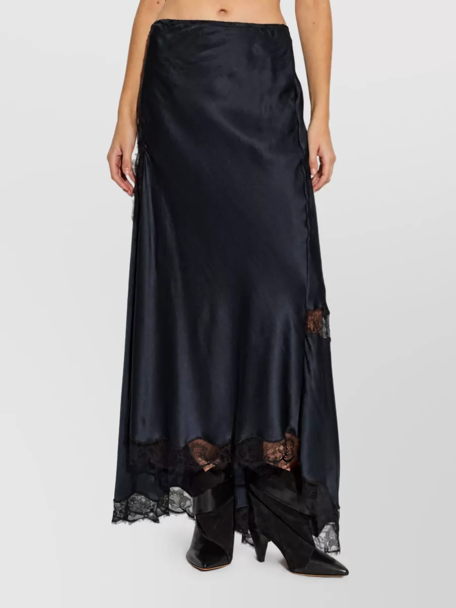 Isabel Marant Silk Asymmetric High-Rise Maxi Skirt