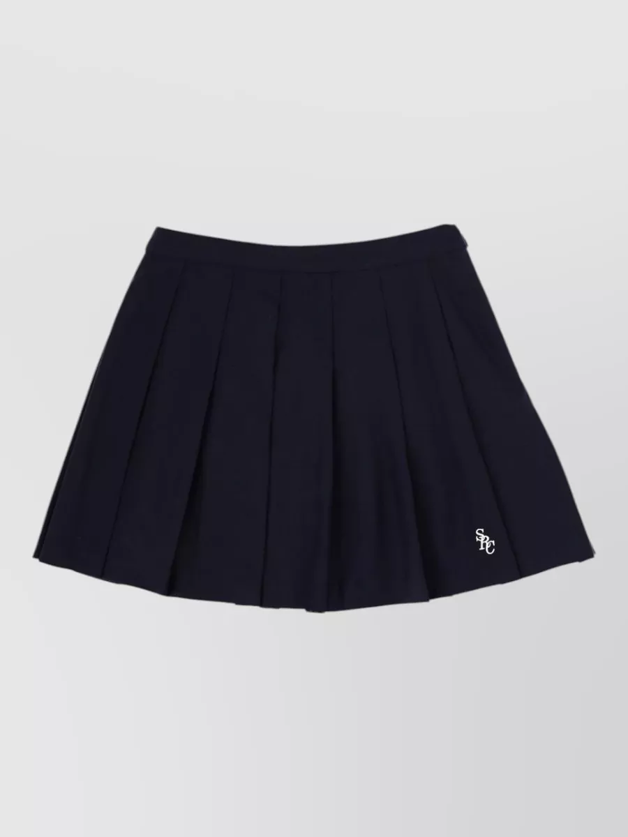 Sporty & Rich wool pleated mini skirt
