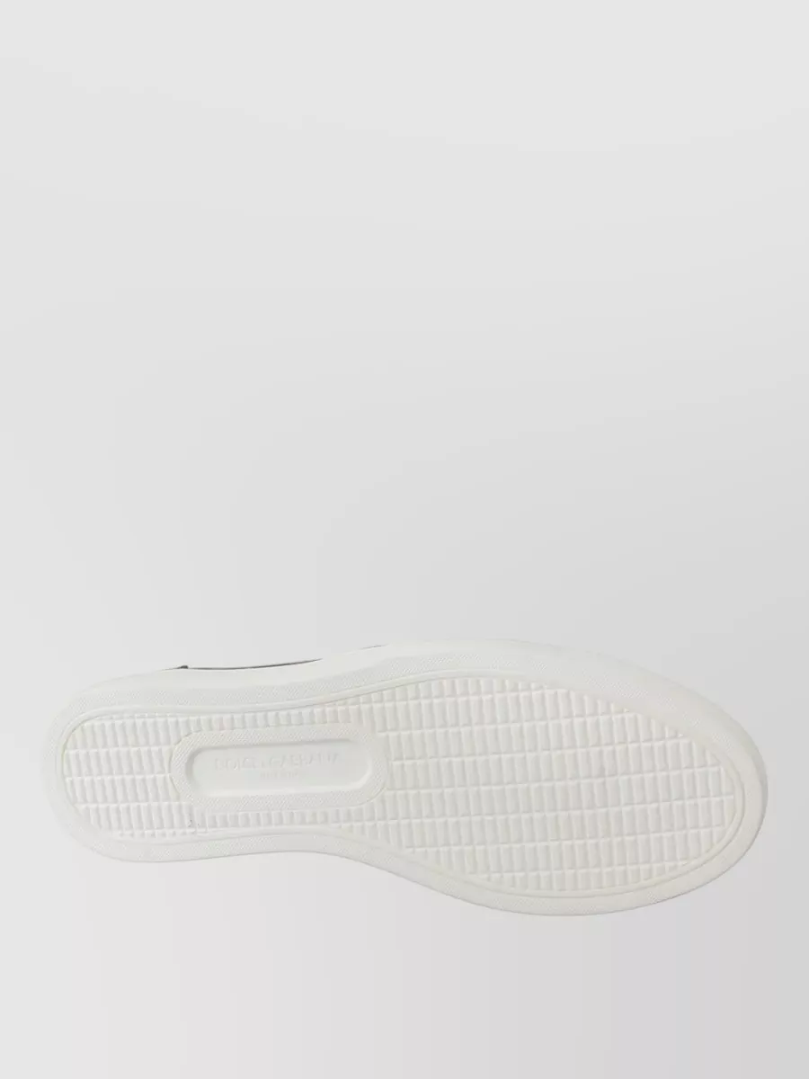 Dolce&Gabbana Leather Leopard-Print Slip-On Sneakers