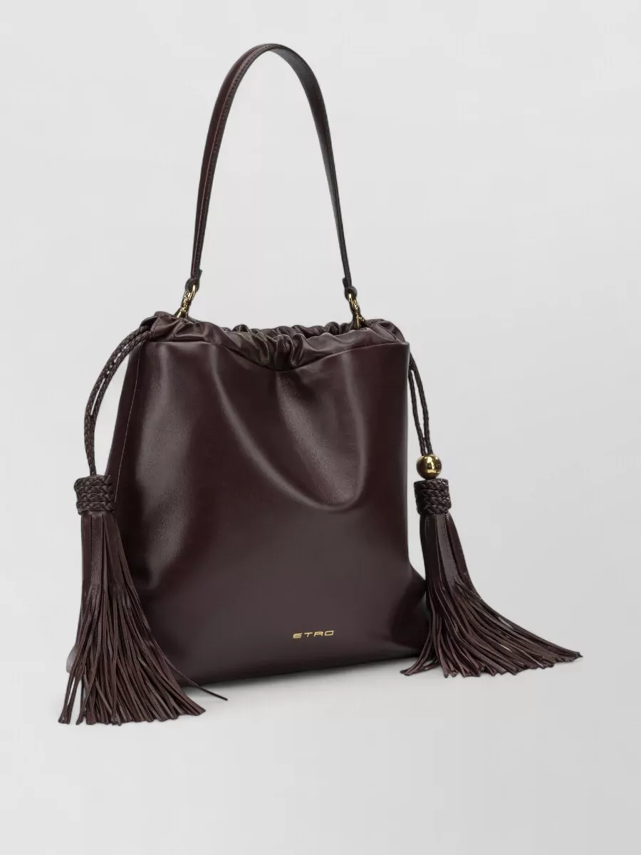 Etro Medium Lamb Leather Shoulder Bag