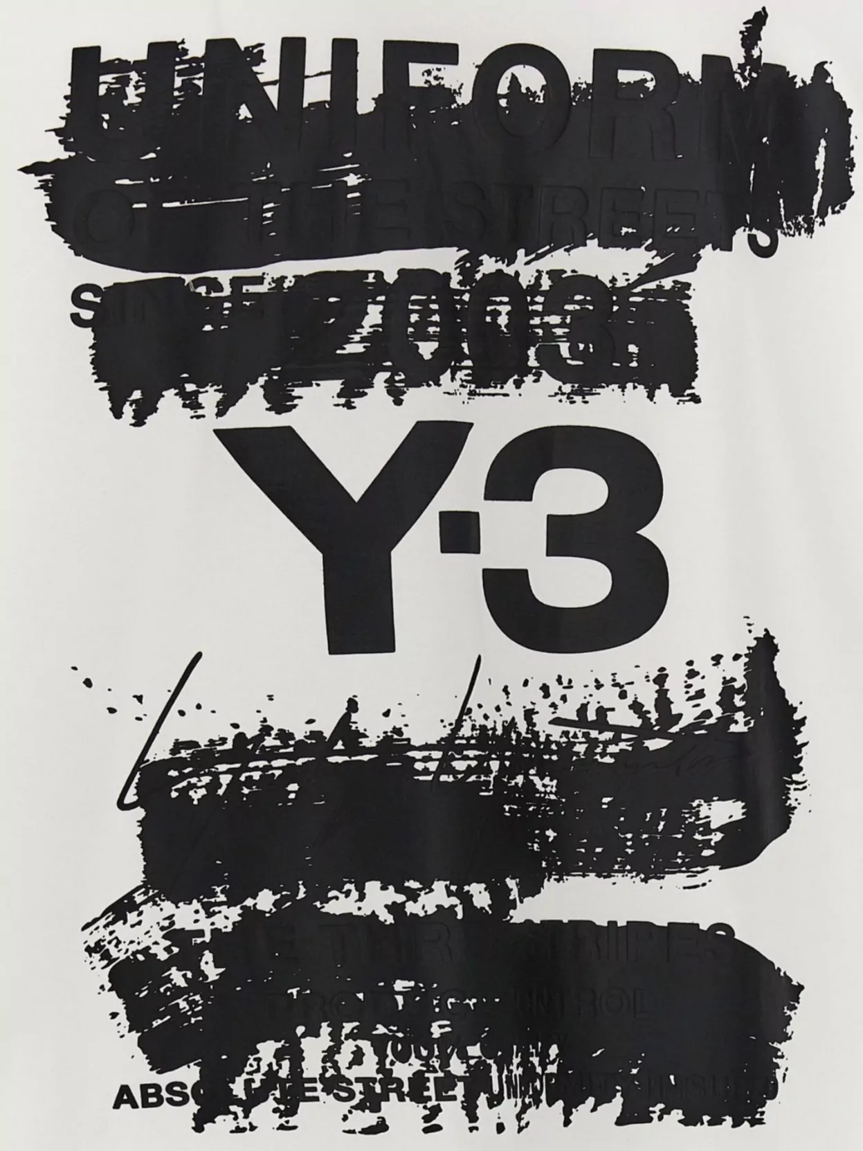 Y-3 Short Sleeve Graphic Print Crew Neck T-Shirt