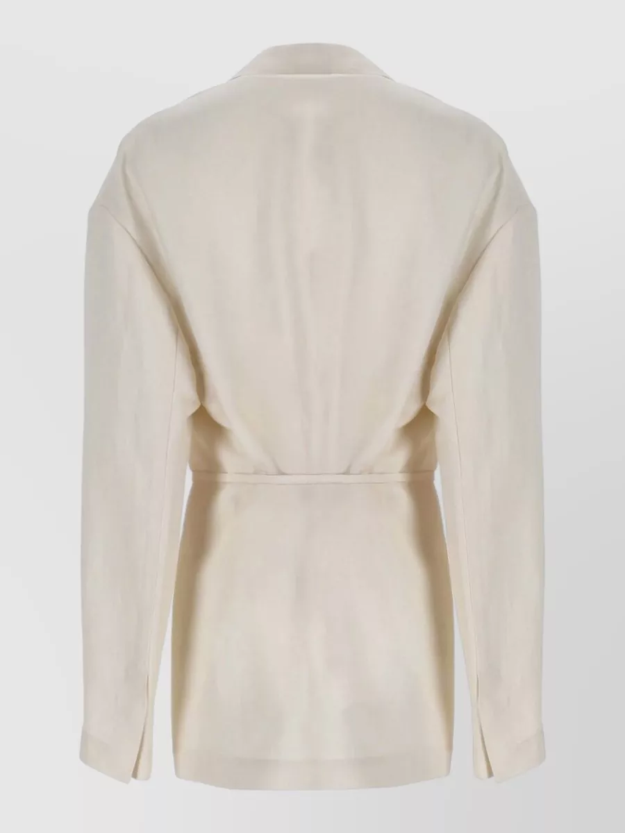 Brunello Cucinelli Belted Viscose And Linen Suit Jacket