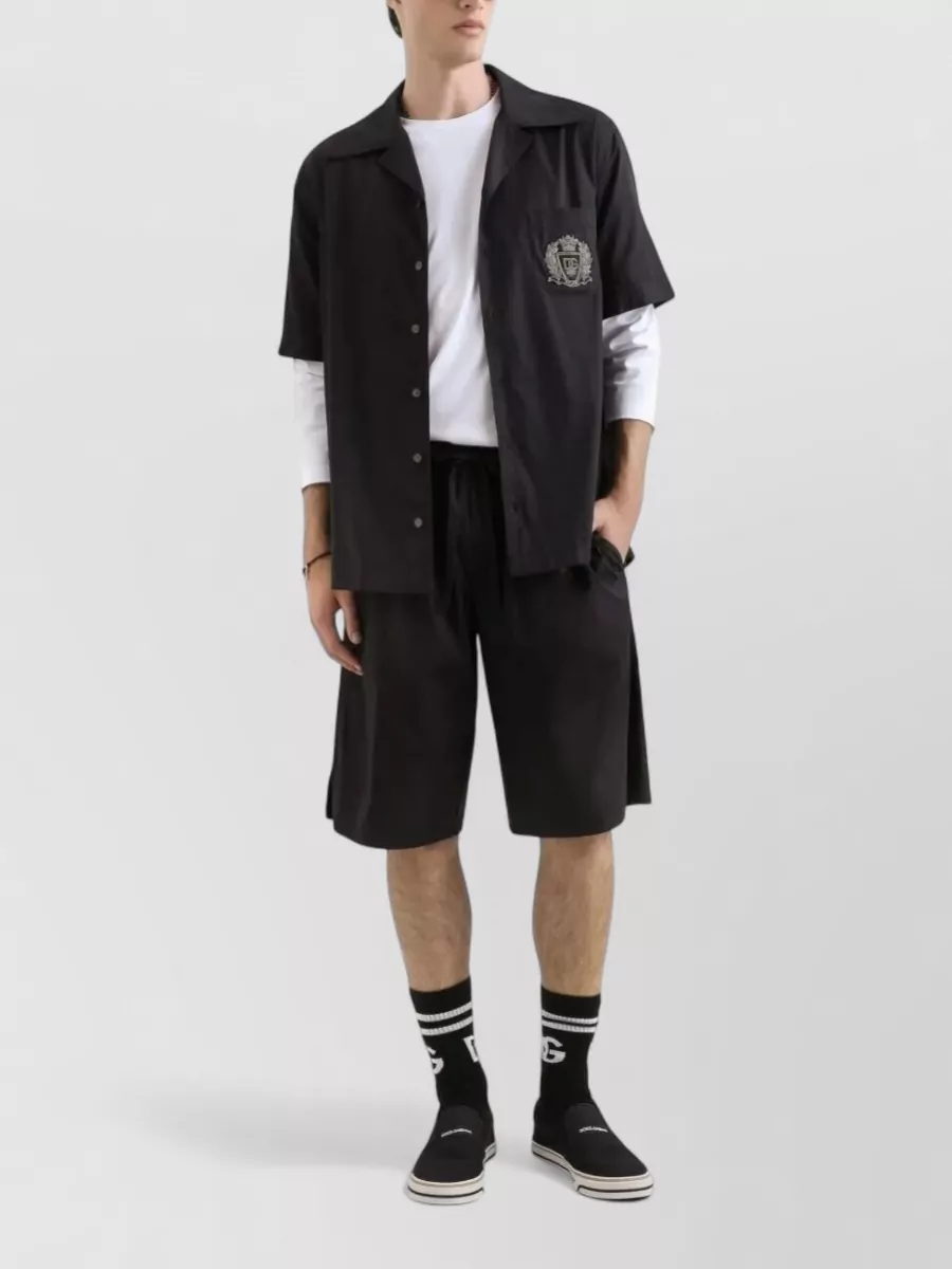 Dolce&Gabbana Hawaii Cotton Shirt Short Sleeves Pocket