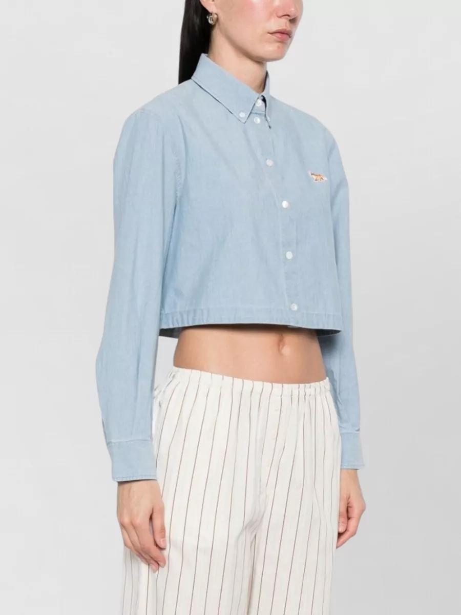 Maison Kitsuné Cropped Cotton Shirt
