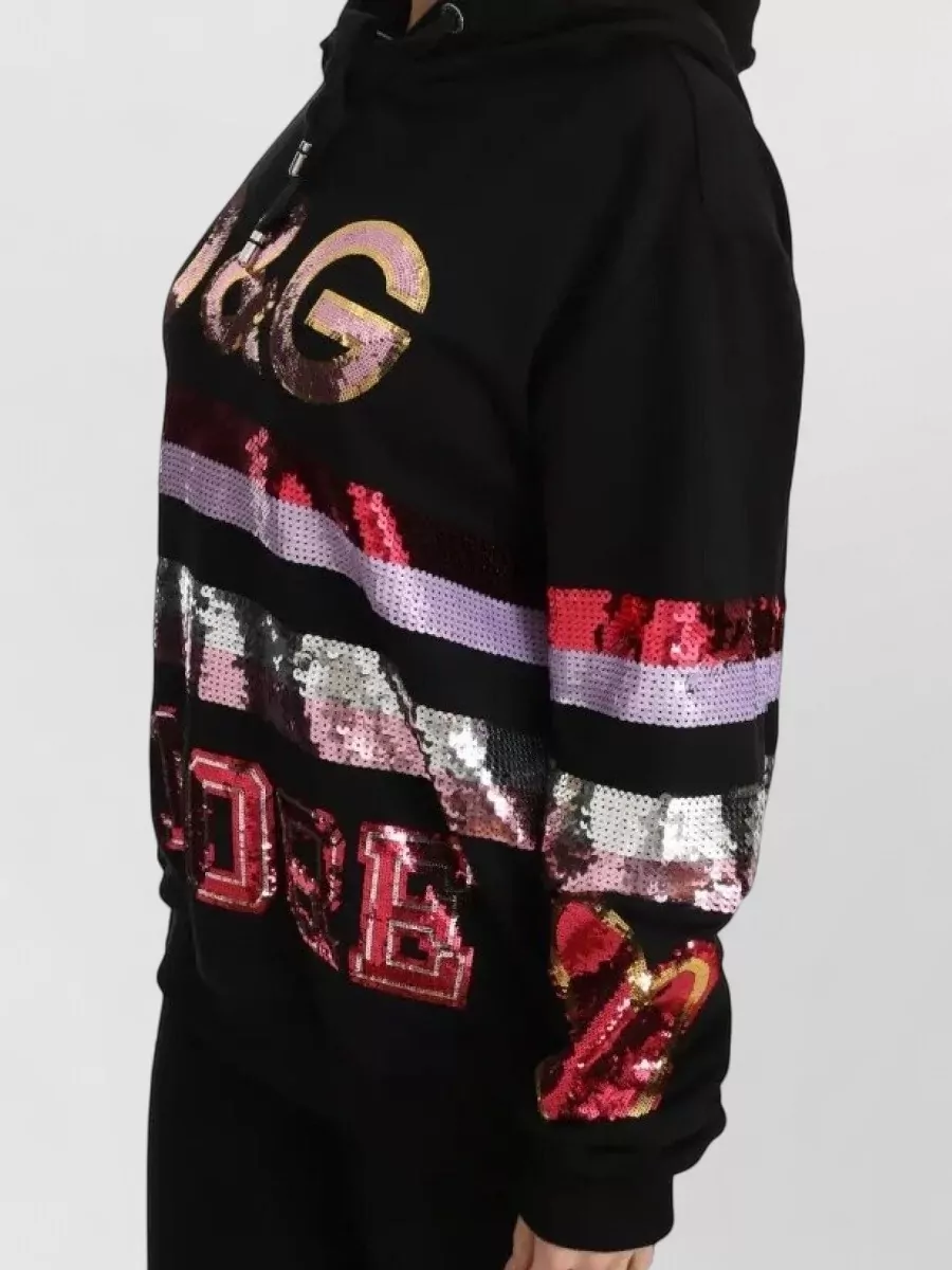 Dolce&Gabbana Sequined Cotton Hoodie