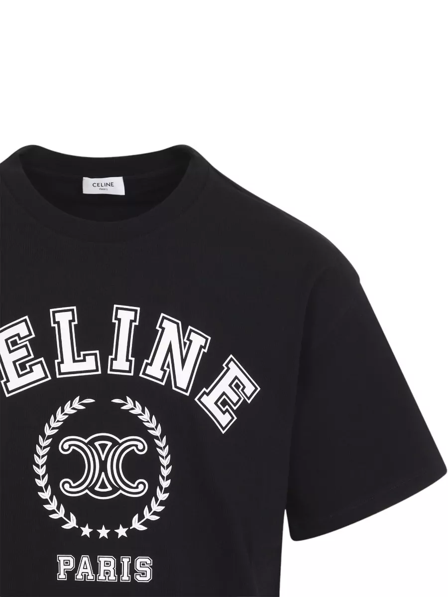 Celine Cotton Relaxed-Fit Graphic T-Shirt
