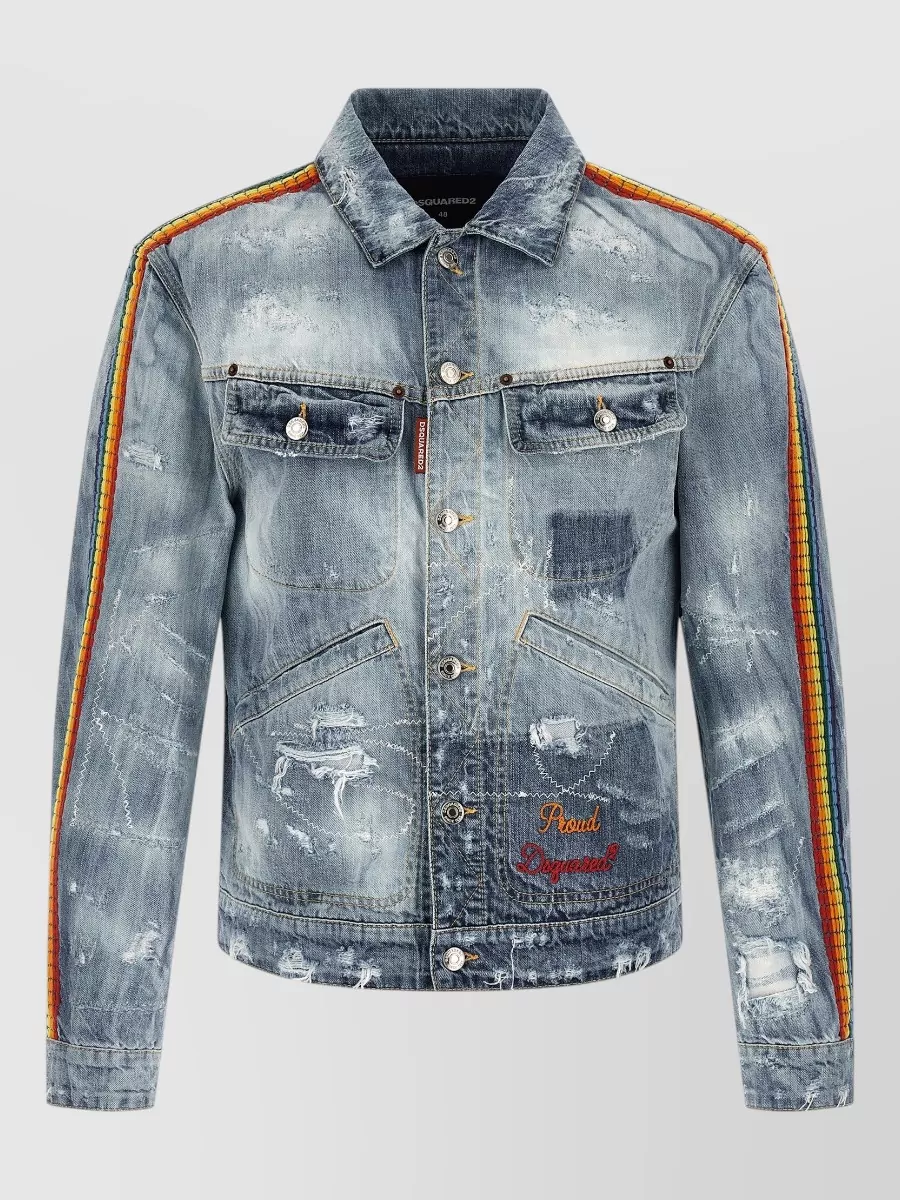 Dsquared2 destroyed denim jacket