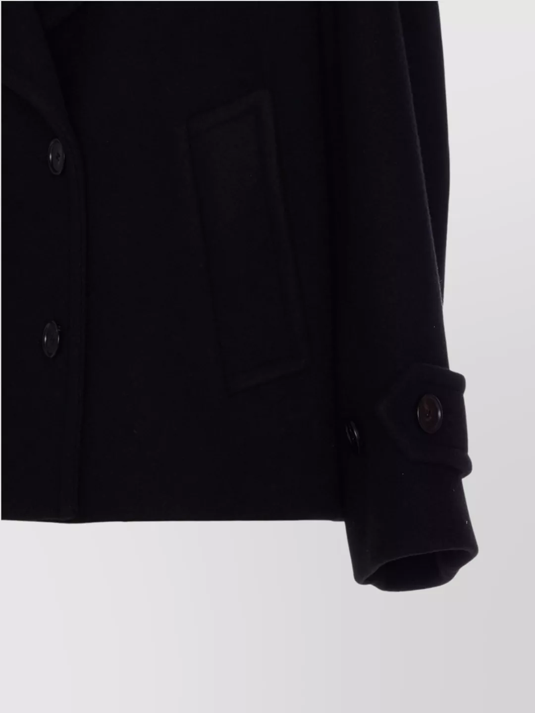 Chloé Double-breasted Notched Lapels Jacket Pockets In Black