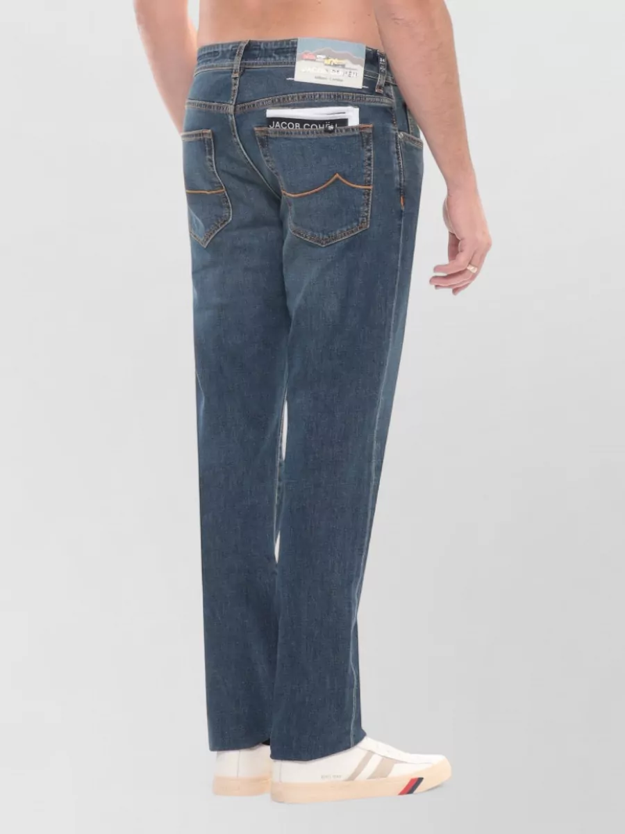 Jacob Cohen Straight Leg Denim Trousers Five Pocket