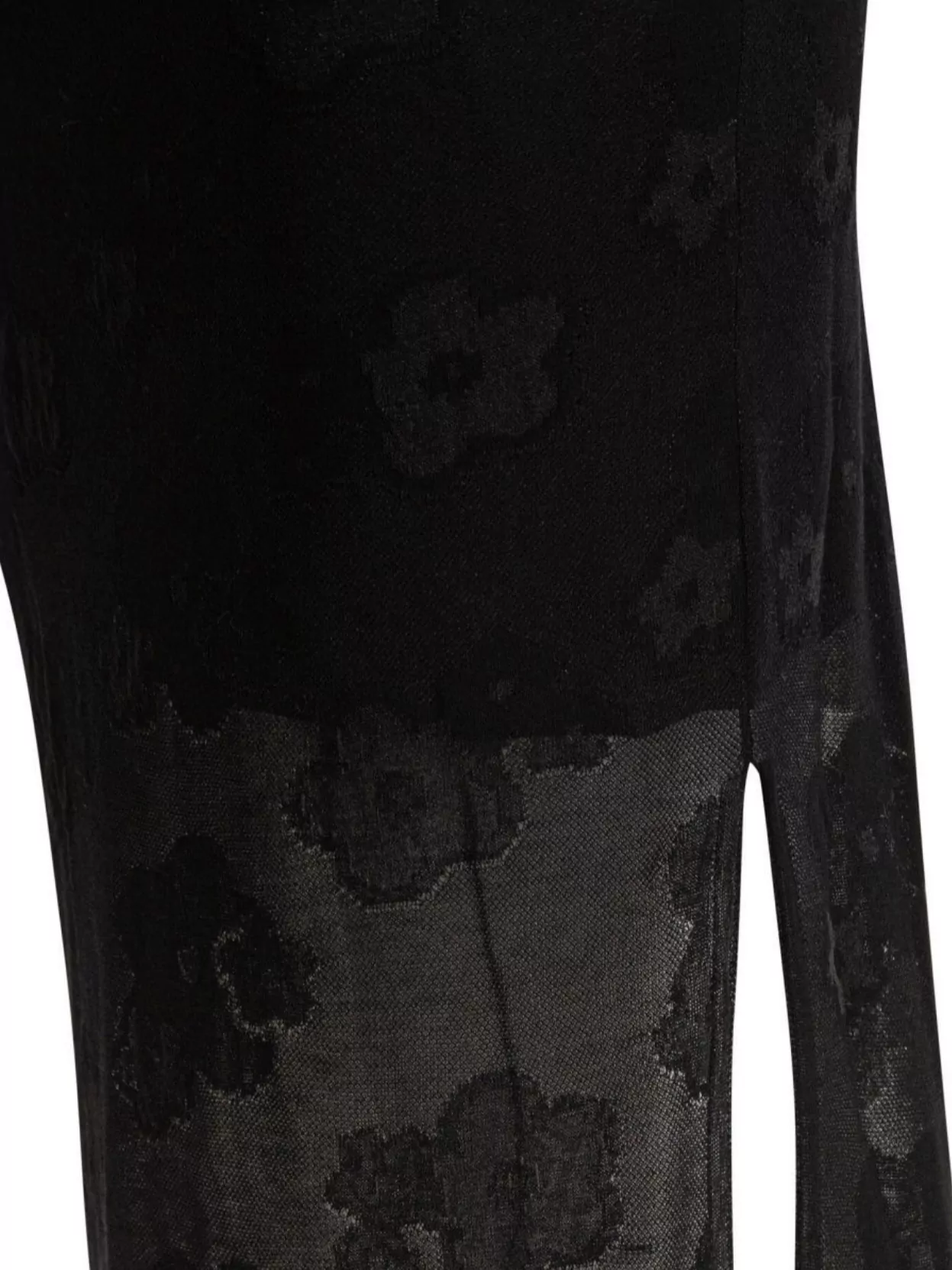 CECILIE BAHNSEN ELASTIC WAISTBAND FLORAL PATTERN SHEER OVERLAY SIDE SLIT