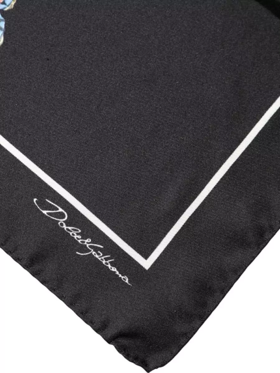 Dolce&Gabbana Silk Butterfly Print Square Scarf