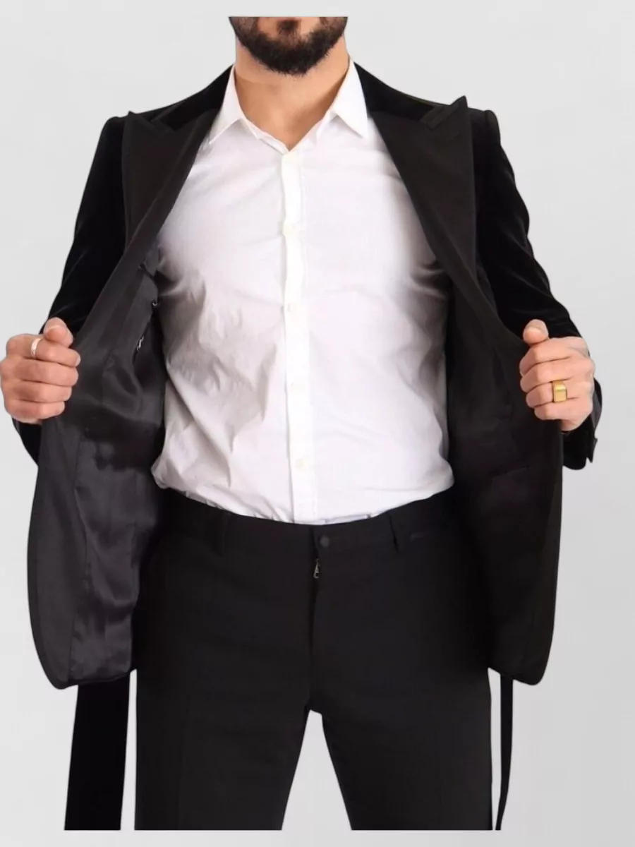 Dolce&Gabbana Velvet Slim-Fit Single-Breasted Blazer
