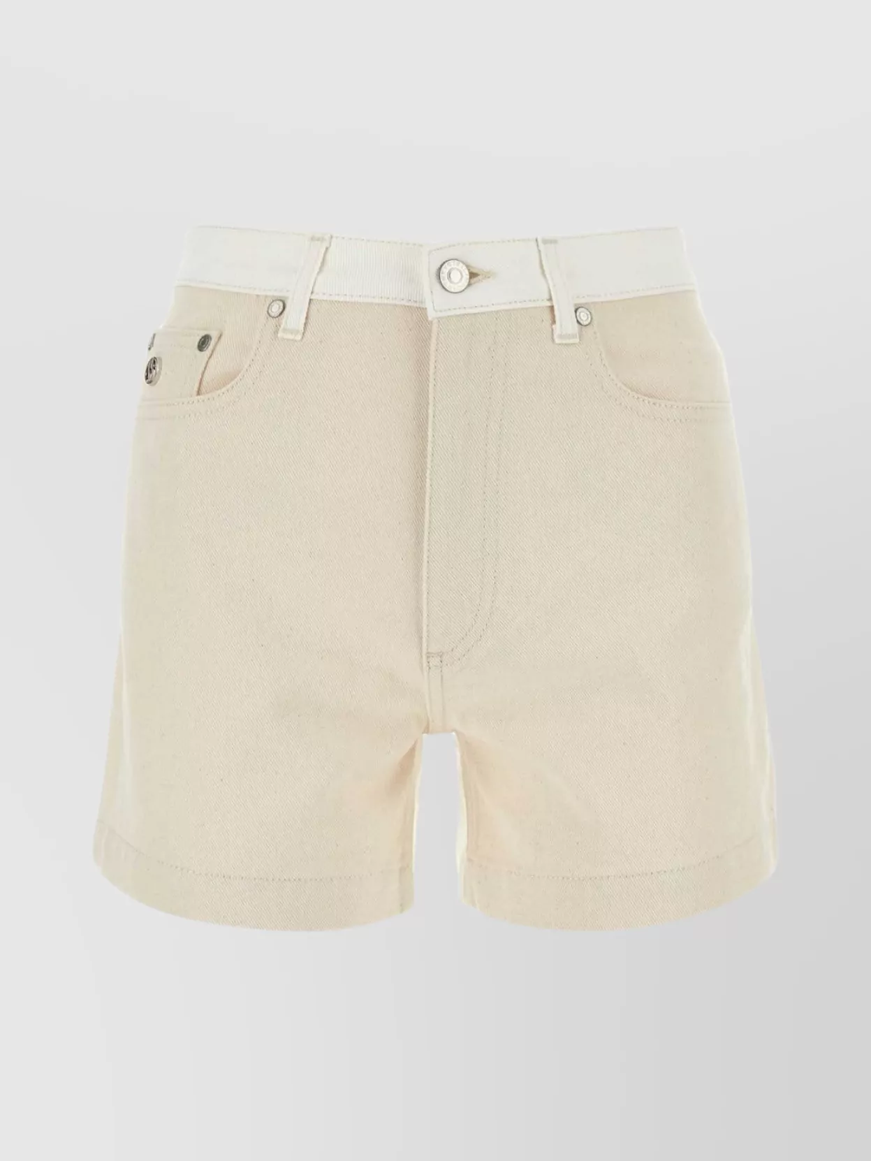 Shop Stella Mccartney Denim Shorts With Belt Loops And Front/back Pockets