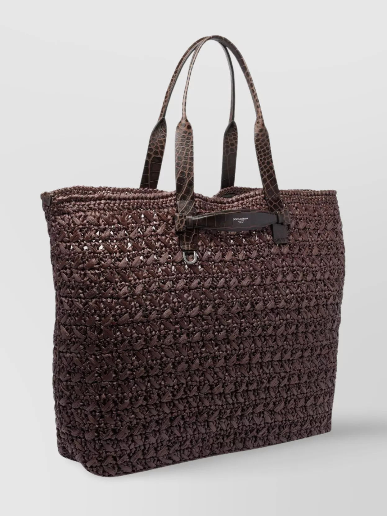 Dolce & Gabbana Crochet Tote Bag Woven Texture