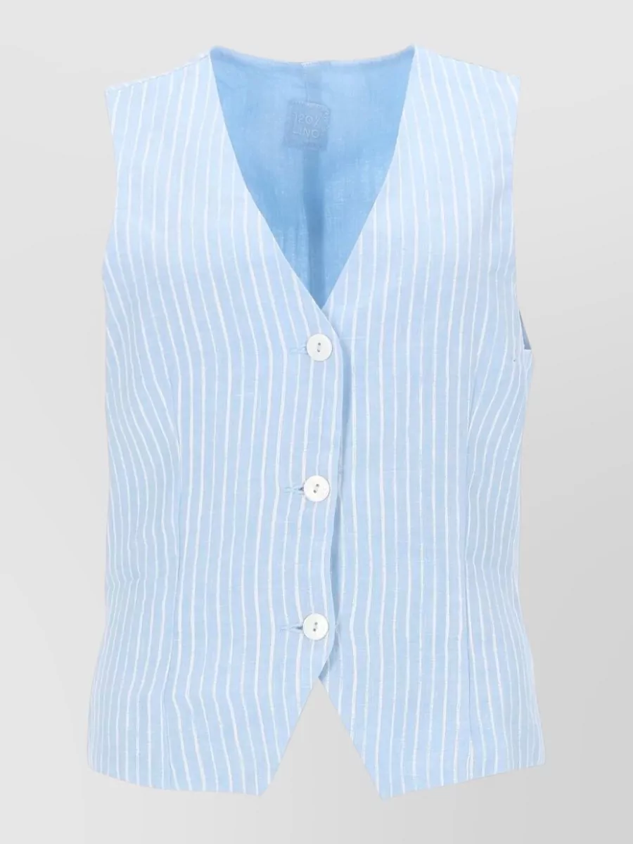 120% Lino Striped linen blazer