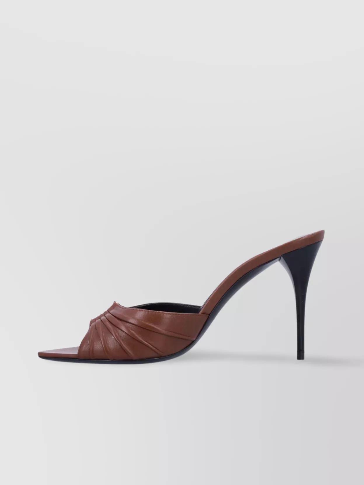 Saint Laurent Leather Mule Babylon Stiletto Heel