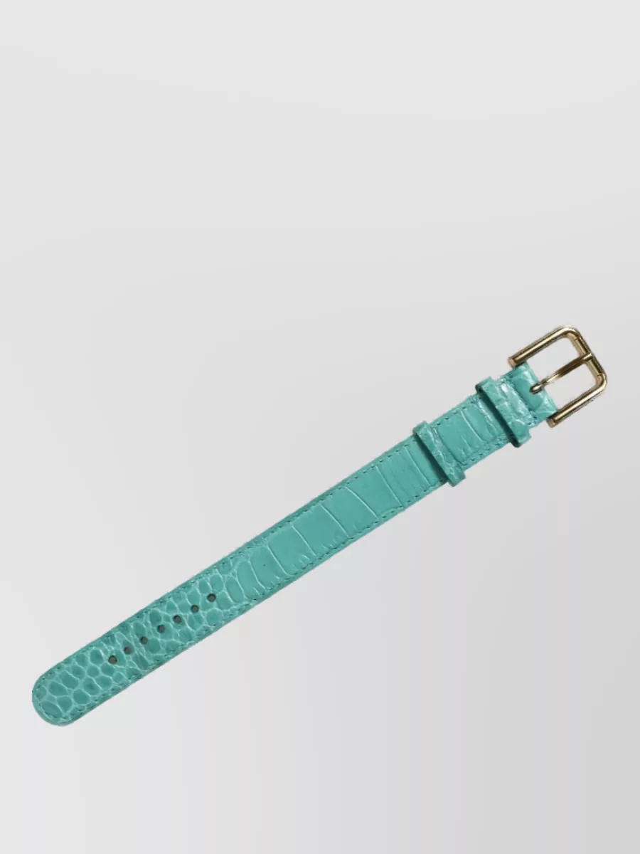 Dolce&Gabbana Embossed Leather Belt Bracelet