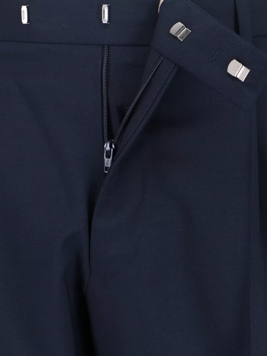 Pt Torino Straight Leg Trousers Belt Loops Cuffed Hem